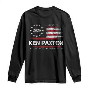 Ken Paxton for Texas Senate Long Sleeve Shirt US Senator Campaign Vintage American Flag