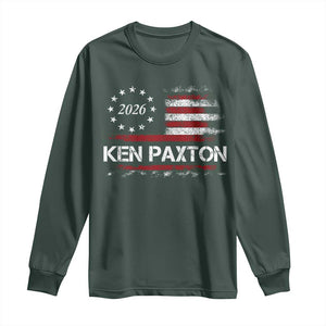 Ken Paxton for Texas Senate Long Sleeve Shirt US Senator Campaign Vintage American Flag