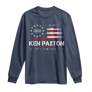 Ken Paxton for Texas Senate Long Sleeve Shirt US Senator Campaign Vintage American Flag