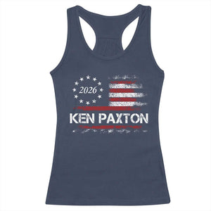 Ken Paxton for Texas Senate Racerback Tank Top US Senator Campaign Vintage American Flag