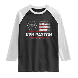 Ken Paxton for Texas Senate Raglan Shirt US Senator Campaign Vintage American Flag