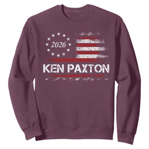 Ken Paxton for Texas Senate Sweatshirt US Senator Campaign Vintage American Flag