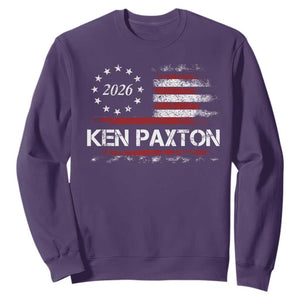 Ken Paxton for Texas Senate Sweatshirt US Senator Campaign Vintage American Flag