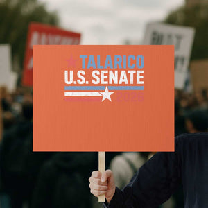 James Talarico US Senate 2026 Protest Sign Texas Senate Race Stars and Stripes