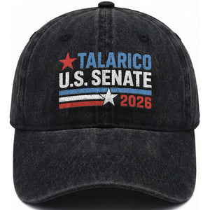 James Talarico US Senate 2026 Washed Cotton Baseball Cap Texas Senate Race Stars and Stripes