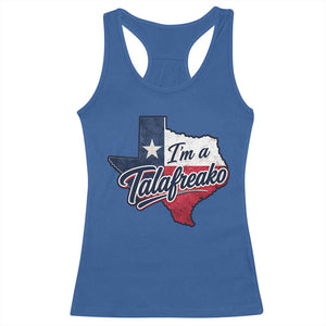I Am A Talafreako James Talarico Racerback Tank Top US Senate Vintage Texas Map