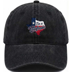 I Am A Talafreako James Talarico Washed Cotton Baseball Cap US Senate Vintage Texas Map