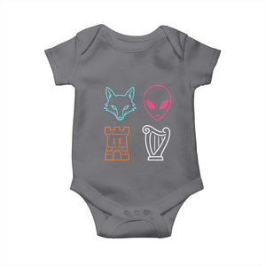 Fox Alien Castle Harp Retro Baby Onesie San Antonio Texas Sports