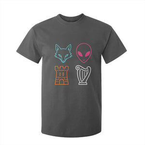 Fox Alien Castle Harp Retro T Shirt For Kid San Antonio Texas Sports