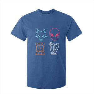 Fox Alien Castle Harp Retro T Shirt For Kid San Antonio Texas Sports