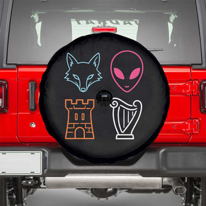Fox Alien Castle Harp Retro Spare Tire Cover San Antonio Texas Sports