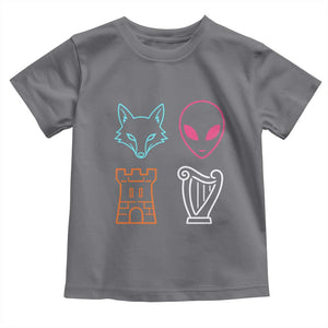 Fox Alien Castle Harp Retro Toddler T Shirt San Antonio Texas Sports