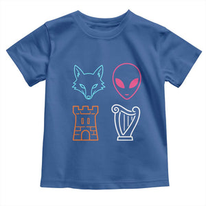 Fox Alien Castle Harp Retro Toddler T Shirt San Antonio Texas Sports