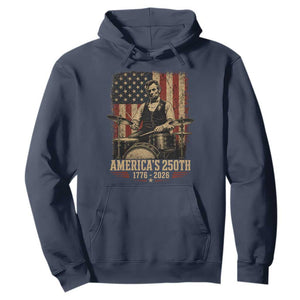 America's 250th Abraham Lincoln Playing Guitar 1776 2026 Hoodie Funny Electric Guitar Player