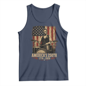 America's 250th Abraham Lincoln Playing Guitar 1776 2026 Tank Top Funny Electric Guitar Player