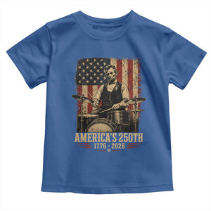 America's 250th Abraham Lincoln Playing Guitar 1776 2026 Toddler T Shirt Funny Electric Guitar Player