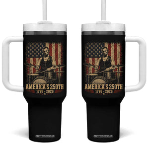 America's 250th Abraham Lincoln Playing Guitar 1776 2026 Tumbler With Handle Funny Electric Guitar Player