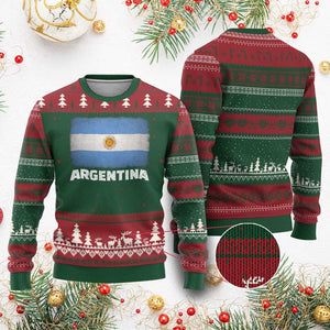 Vintage Argentina Flag Sun of May Argentinian Souvenir Ugly Christmas Sweater