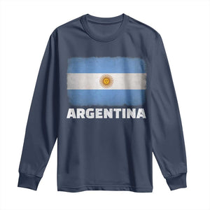 Vintage Argentina Flag Sun of May Argentinian Souvenir Long Sleeve Shirt