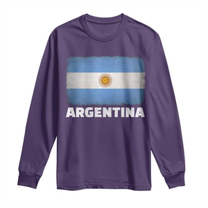 Vintage Argentina Flag Sun of May Argentinian Souvenir Long Sleeve Shirt