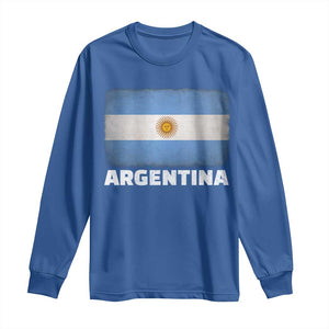 Vintage Argentina Flag Sun of May Argentinian Souvenir Long Sleeve Shirt