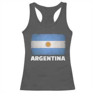 Vintage Argentina Flag Sun of May Argentinian Souvenir Racerback Tank Top