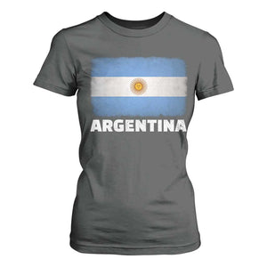 Vintage Argentina Flag Sun of May Argentinian Souvenir T Shirt For Women