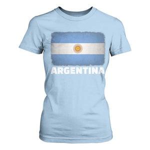 Vintage Argentina Flag Sun of May Argentinian Souvenir T Shirt For Women