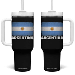 Vintage Argentina Flag Sun of May Argentinian Souvenir Tumbler With Handle