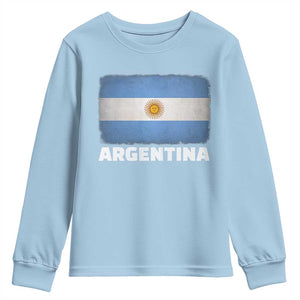 Vintage Argentina Flag Sun of May Argentinian Souvenir Youth Sweatshirt