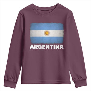 Vintage Argentina Flag Sun of May Argentinian Souvenir Youth Sweatshirt
