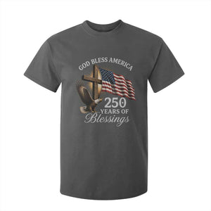 God Bless America 250 Years Of Blessings T Shirt For Kid US 250th Anniversary Bald Eagle American Flag