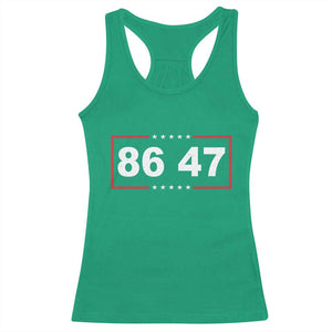 Vintage 8647 Racerback Tank Top US Political FDT Stars And Stripes