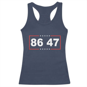Vintage 8647 Racerback Tank Top US Political FDT Stars And Stripes