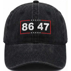 Vintage 8647 Washed Cotton Baseball Cap US Political FDT Stars And Stripes