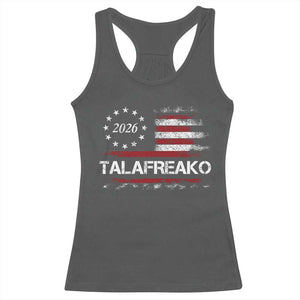 Talafreako James Talarico 2026 Racerback Tank Top US Senate Texas Vintage American Flag