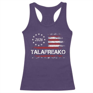 Talafreako James Talarico 2026 Racerback Tank Top US Senate Texas Vintage American Flag