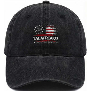Talafreako James Talarico 2026 Washed Cotton Baseball Cap US Senate Texas Vintage American Flag