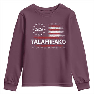 Talafreako James Talarico 2026 Youth Sweatshirt US Senate Texas Vintage American Flag
