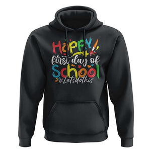 Happy First Day Of School Hoodie Artists Brushes Art Class TS11 Black Print Your Wear