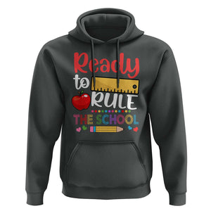 Ready To Rule The School Hoodie First Day Of School Ruler TS11 Dark Heather Print Your Wear