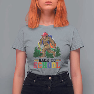 Funny Back To School Bigfoot T Shirt For Women Backpack Pencil Basketball TS11 Sport Gray Print Your Wear