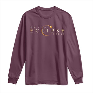 Spain Solar Eclipse 2026 Long Sleeve Shirt August 12 2026 Total Eclipse