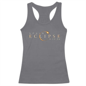 Spain Solar Eclipse 2026 Racerback Tank Top August 12 2026 Total Eclipse
