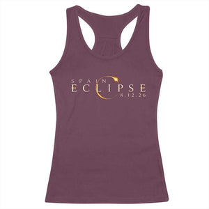 Spain Solar Eclipse 2026 Racerback Tank Top August 12 2026 Total Eclipse
