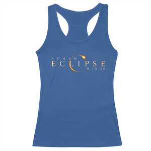 Spain Solar Eclipse 2026 Racerback Tank Top August 12 2026 Total Eclipse