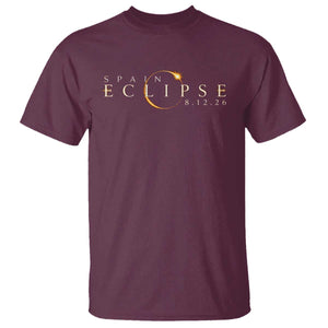Spain Solar Eclipse 2026 T Shirt August 12 2026 Total Eclipse