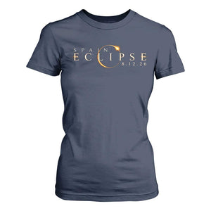 Spain Solar Eclipse 2026 T Shirt For Women August 12 2026 Total Eclipse