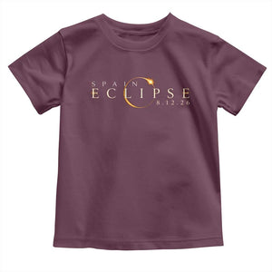 Spain Solar Eclipse 2026 Toddler T Shirt August 12 2026 Total Eclipse