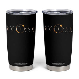 Spain Solar Eclipse 2026 Tumbler Cup August 12 2026 Total Eclipse